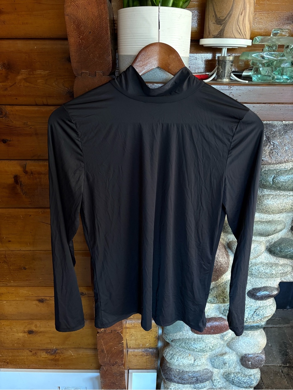 Babaton Aritzia Black Convertible Tie Neck Stretch Top L
